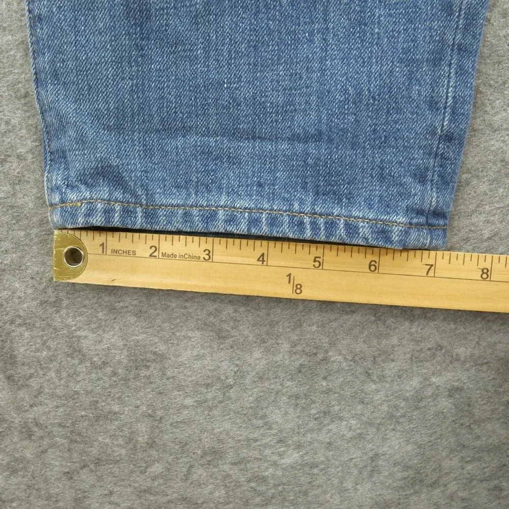 J Crew Jeans 770 Mens 33 Blue Slim Straight Mid Rise Denim Zip Fly